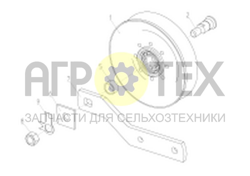 Чертеж Шкив натяжной привода (54-2-43А)